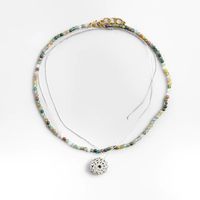 Bohemia Style Fashion Multi-layer Braided Rice Bead Necklace sku image 1