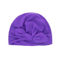 Fashion Solid Color Knotted Rabbit Ear Baby Hat sku image 2