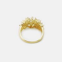 Fashion Brass Inlaid Multi-rows Zircon Ring Wholesale main image 5