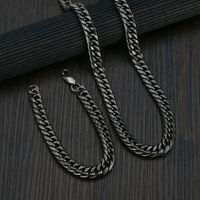 Retro Double Buckle Six-sided Grinding Stainless Steel Necklace Bracelet main image 3