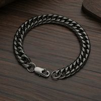 Retro Double Buckle Six-sided Grinding Stainless Steel Necklace Bracelet main image 5