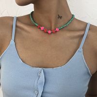 Bohemian Heart Beads Chain Necklace Wholesale main image 1