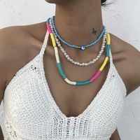 Bohemian Color Beads Pearl Multilayer Necklace main image 1