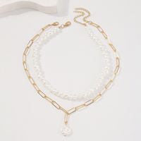 Simple Pearl Chain Pendent Double-layer Clavicle Chain main image 4