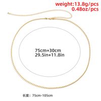 Fashion Geometric Round Bead Tassel Single Layer Waist Chain main image 4