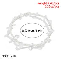 Simple Single Layer Color Irregular Rough Stone Anklet main image 5