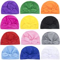 Fashion Solid Color Knotted Rabbit Ear Baby Hat main image 3