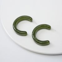 Summer Geometric C-shaped Resin Earrings sku image 2