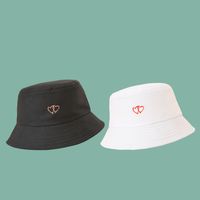 New Korean Fashion Simple Style Love Wide-brimmed Sunshade Fisherman Hat main image 4