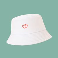 New Korean Fashion Simple Style Love Wide-brimmed Sunshade Fisherman Hat sku image 1