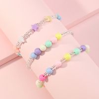 Bracelet Pour Enfants De Perles De Couleur De Dessin Animé Mignon De Style Coréen main image 2