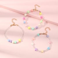 Korean Style Cute Cartoon Color Bead Children's Bracelet main image 3