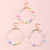 Korean Style Cute Cartoon Color Bead Children's Bracelet sku image 1