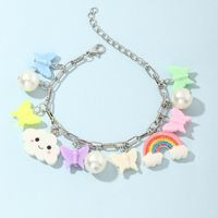 Fashion Rainbow Cloud Five-pointed Star Children's Bracelet sku image 1
