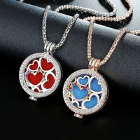 Fashion Full Of Diamond Heart Necklace Wholesale main image 1