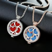 Fashion Full Of Diamond Heart Necklace Wholesale main image 2