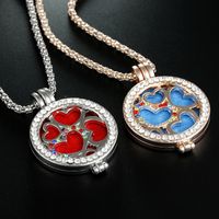 Fashion Full Of Diamond Heart Necklace Wholesale main image 6