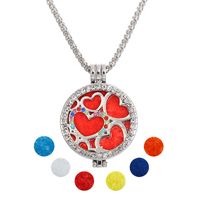 Fashion Full Of Diamond Heart Necklace Wholesale main image 4