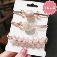 Corde À Cheveux En Forme De Coeur Avec Boule De Perles De Style Coréen main image 1