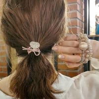 Corde À Cheveux En Forme De Coeur Avec Boule De Perles De Style Coréen main image 5