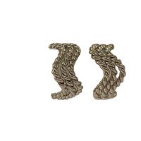 Fashion Gold Plated Metal Texture Wave Winding Earrings main image 6