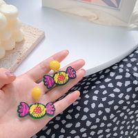 Korea Retro Geometric Acrylic Plate Earrings main image 4