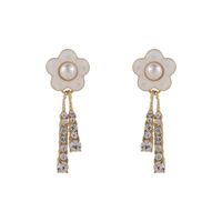 New Fashion Trendy Shell Pearl Flower Earrings main image 6