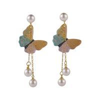 Französische Mode Farbe Schmetterling Perle Quaste Ohrringe main image 6