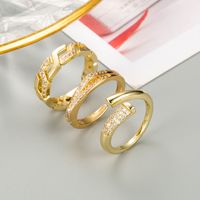 Fashion Irregular Opening Micro-inlaid Zircon Ring Wholesale main image 2