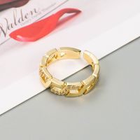 Fashion Irregular Opening Micro-inlaid Zircon Ring Wholesale main image 4