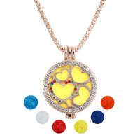 Fashion Full Of Diamond Heart Necklace Wholesale sku image 1