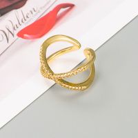Fashion Geometric Cross Star Copper Micro-inlaid Zircon Ring sku image 1