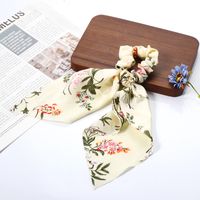 Korean Fashion Printing Ribbon Hair Scrunchies  Wholesale sku image 1