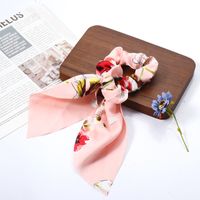 Korean Fashion Printing Ribbon Hair Scrunchies  Wholesale sku image 3