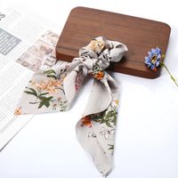 Korean Fashion Printing Ribbon Hair Scrunchies  Wholesale sku image 5