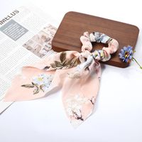 Korean Fashion Printing Ribbon Hair Scrunchies  Wholesale sku image 7