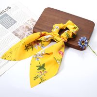 Korean Fashion Printing Ribbon Hair Scrunchies  Wholesale sku image 8