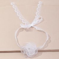 Wholesale Fashion White Gauze Flower Fabric Necklace sku image 1