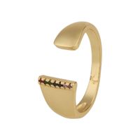Fashion New Style Copper Micro-inlaid Zircon 26 English Letter Ring sku image 9
