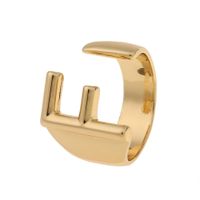 Fashion New Style Copper 26 English Letter Ring sku image 1