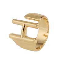 Fashion New Style Copper 26 English Letter Ring sku image 2