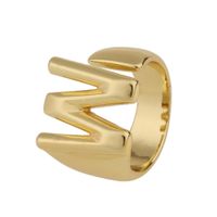 Fashion New Style Copper 26 English Letter Ring sku image 8