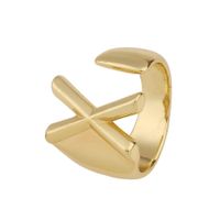 Fashion New Style Copper 26 English Letter Ring sku image 9