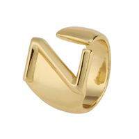 Fashion New Style Copper 26 English Letter Ring sku image 10