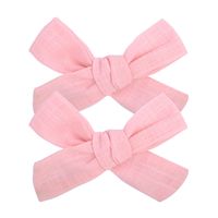 Fashion New Style Solid Color Fabric Bow Hairpin sku image 6