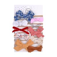 Simple Bow Children's Cute Style Hair Ring Set sku image 7