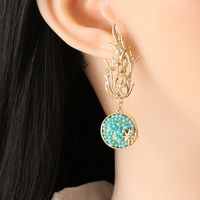 Boucles D&#39;oreilles Géométriques Diamant Mode Coréenne main image 6