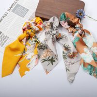 Korean Fashion Printing Ribbon Hair Scrunchies  Wholesale main image 1