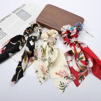 Korean Fashion Printing Ribbon Hair Scrunchies  Wholesale main image 5
