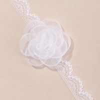 Wholesale Fashion White Gauze Flower Fabric Necklace main image 4